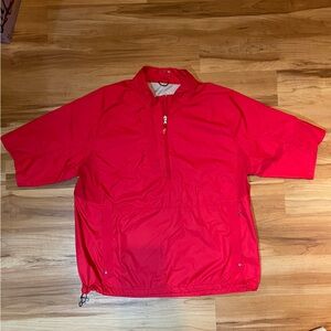 RLX Ralph Lauren Red Half-Zip Short Sleeve Windbreaker XL